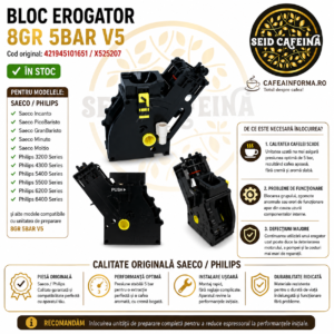 Bloc erogator, grup erogator, unitate preparare cafea, Saeco, Philips, X525207, 421945101651, Incanto, PicoBaristo, GranBaristo, Minuto, Moltio, Philips 3200, Philips 4300, Philips 5400, piese espressoare, piese originale Saeco, piese Philips, brew group, cafeainforma.ro.
